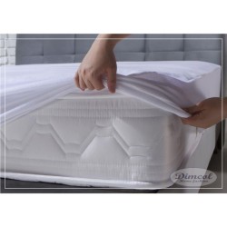 Αδιάβροχο Προστατευτικό Στρώματος Φούστα 70x140+20 White Dimcol