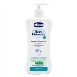 Σαμπουάν-Αφρόλουτρο New Baby Moments Bath Shampoo 500ml Με Αντλία Chicco