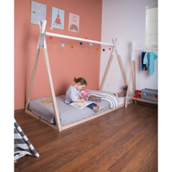 Κρεβάτι Montessori Tipi Nat/White 70x140 Childhome