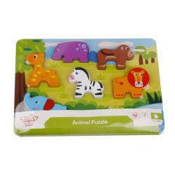 Ξύλινα Σφηνώματα Puzzle Ζώα της Ζούγκλας Chunky Puzzle Animals  Tooky Toy