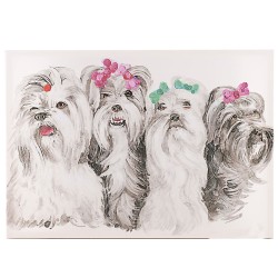 Πίνακας Καμβάς 50x70 Σκυλάκια Inart