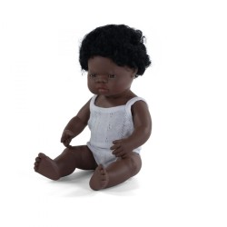 Παιδική Κούκλα Με Εσώρούχα 38cm African Boy Miniland